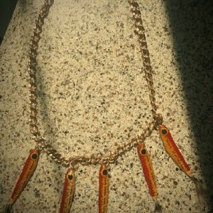 Unique fish charm necklace